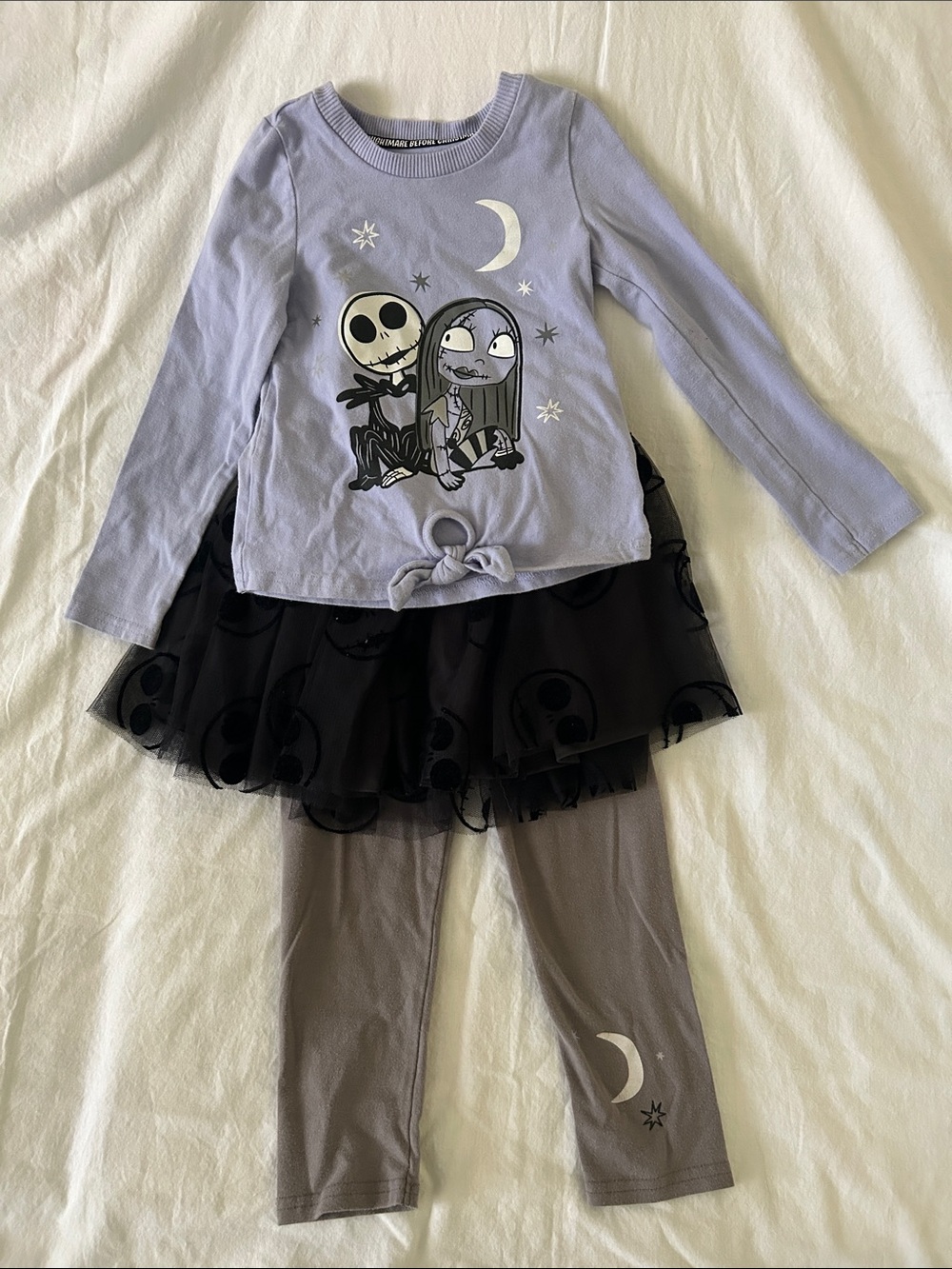 Disney Purple and Black Nighttime Character Skirted Legging Set